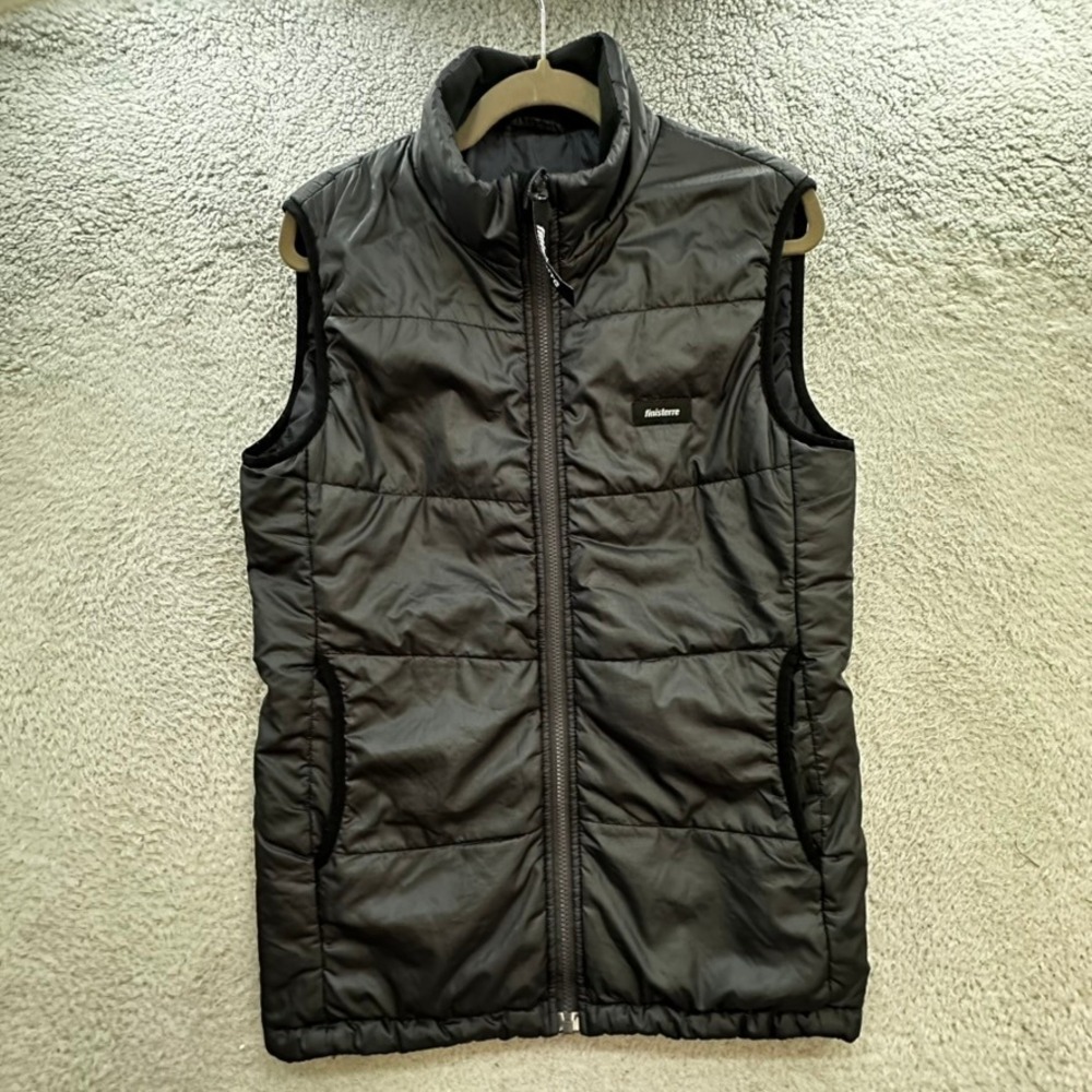 Finisterre SDS Insulation Puffer Vest Womens Medium Black Quilted Zip Up